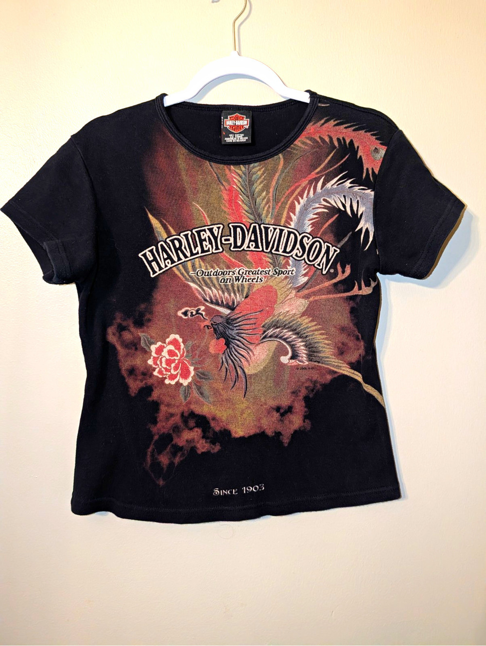 Harley-Davidson Women's Short Sleeve Shirt Large Indy